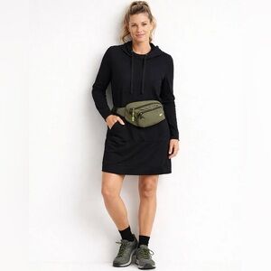 Fabletics Black Yukon Hoodie Dress